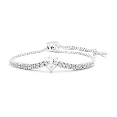 Weißer Topas-Silberarmband