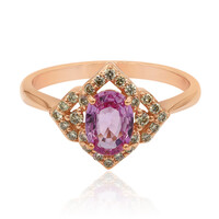 Pinkfarbener Saphir-Goldring