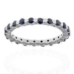 Blauer Saphir-Silberring
