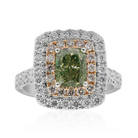 Grüner SI1 Brillant-Goldring (CIRARI)