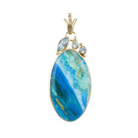 Atacama-Opal-Silberanhänger (Bali Barong)