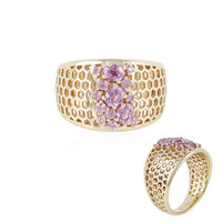 Pinkfarbener Saphir-Goldring (Ornaments by de Melo)