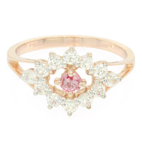 Padparadscha-Saphir-Silberring