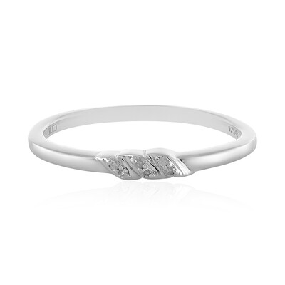 I2 (I) Diamant-Silberring