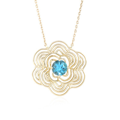 Schweizblauer Topas-Goldcollier (Ornaments by de Melo)