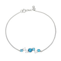 Londonblauer Topas-Silberarmband