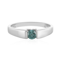 Himmelblauer I4 Brillant-Goldring