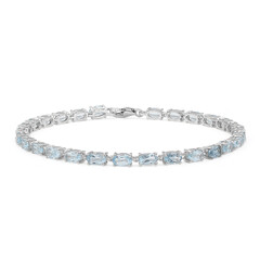 Himmelblauer Topas-Silberarmband