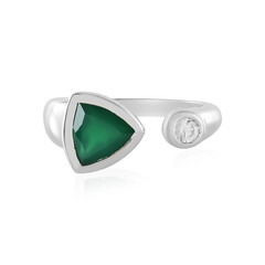 Grüner Onyx-Silberring