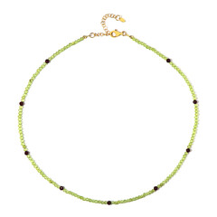 Peridot-Silberhalskette