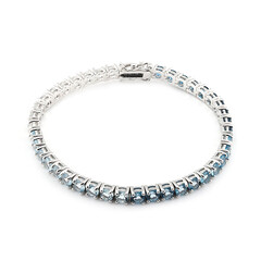 Edelstein-Silberarmband