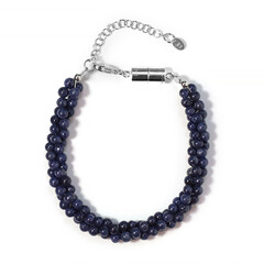 Blauer Saphir-Silberarmband