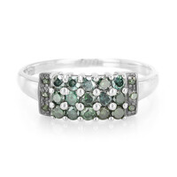 Fancy-Diamant-Silberring