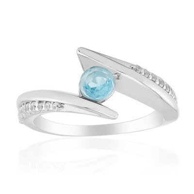 Blauer Apatit-Silberring