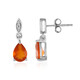 Roter Onyx-Silberohrringe