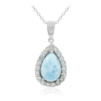 Larimar-Silberhalskette