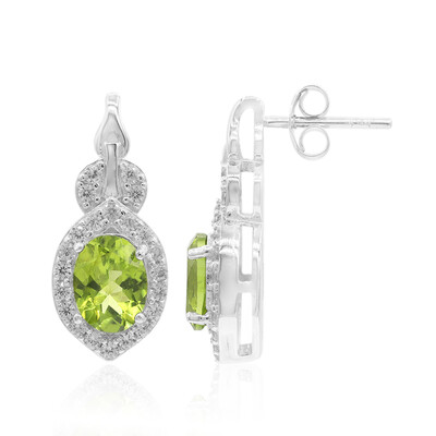Peridot-Silberohrringe