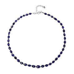 Blauer Bemainty-Saphir-Silberhalskette