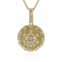 I2 Champagner-Diamant-Goldhalskette (de Melo)