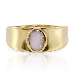 Lightning Ridge-Schwarzer Crystal-Opal-Goldring (Mark Tremonti)