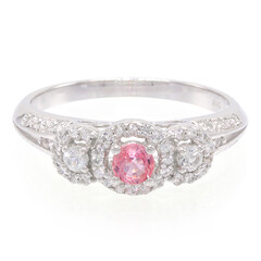 Pinkfarbener Ceylon-Saphir-Silberring