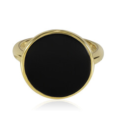 Schwarzer Onyx-Silberring