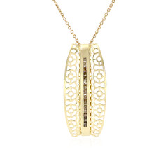 I1 Schokoladen-Diamant-Goldhalskette (Ornaments by de Melo)