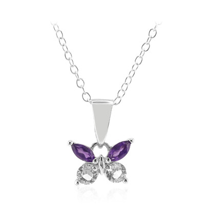 Sambia-Amethyst-Silberhalskette