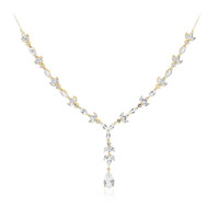 Weißer Topas-Silbercollier