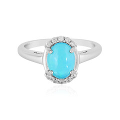 Äthiopischer Blauer Opal-Silberring