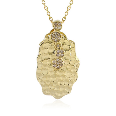 I2 Champagner-Diamant-Silberhalskette