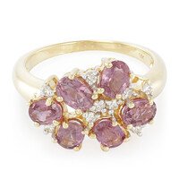 Nicht erhitzter Padparadscha-Saphir-Goldring (AMAYANI)