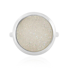 Perlenschimmer-Glitzer-Achat-Silberring