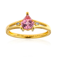 Pinkfarbener Diaspor-Goldring (AMAYANI)