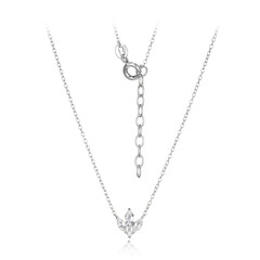 Weißer Topas-Silbercollier