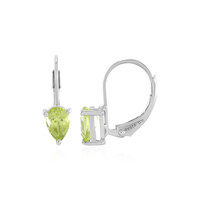 Peridot-Silberohrringe