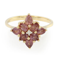 Nicht erhitzter Padparadscha-Saphir-Goldring (AMAYANI)