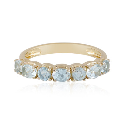 Brasilianischer Aquamarin-Silberring