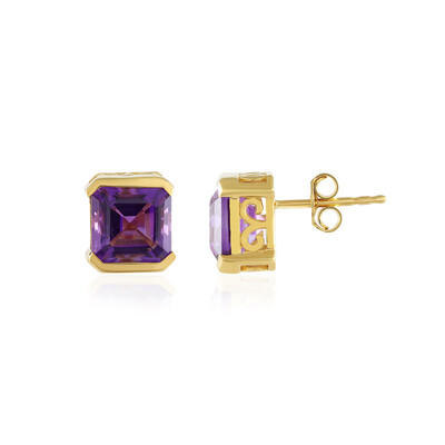 Sibirischer Amethyst-Silberohrringe