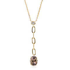Nicht erhitzter Tansanit-Goldcollier (CIRARI)