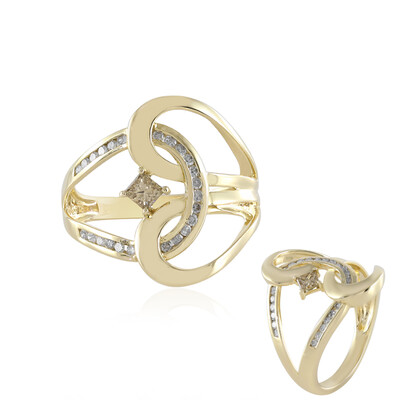 I2 Champagner-Diamant-Goldring (de Melo)