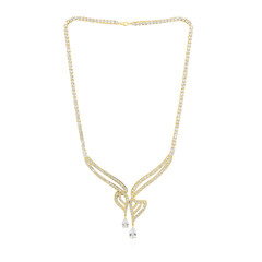 Weißer Topas-Silbercollier
