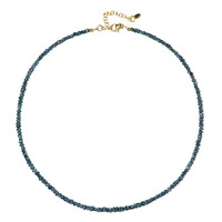 Blauer Diamant-Silberhalskette