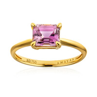 Pinkfarbener Diaspor-Goldring (AMAYANI)