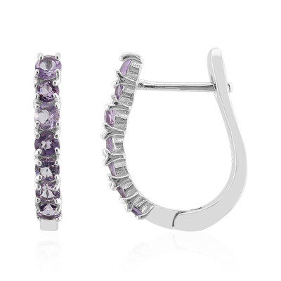 Bolivianischer Amethyst-Silberohrringe