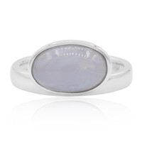 Blauer Achat-Silberring