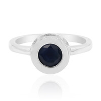 Blauer Saphir-Silberring