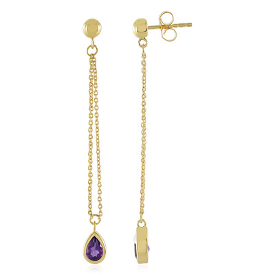 Sambia-Amethyst-Silberohrringe
