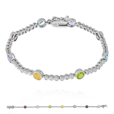 Edelstein-Silberarmband