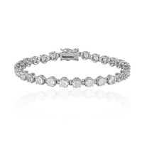 Weißer Topas-Silberarmband